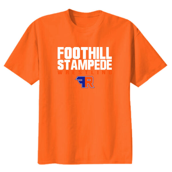 Foothill Wrestling Youth Orange Heavy Cotton 100% Cotton T Shirt Thumbnail