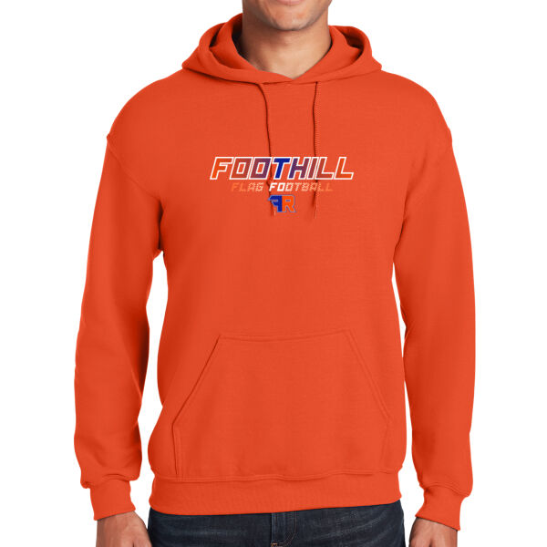 Foothill Flag Football Orange Heavy Blend Hooded Sweatshirt Thumbnail