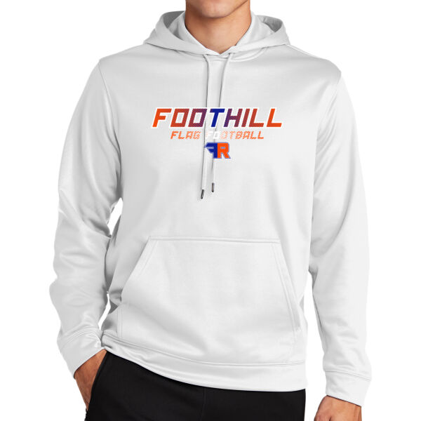Foothill Flag Football White Sport Wick Fleece Hooded Pullover Thumbnail