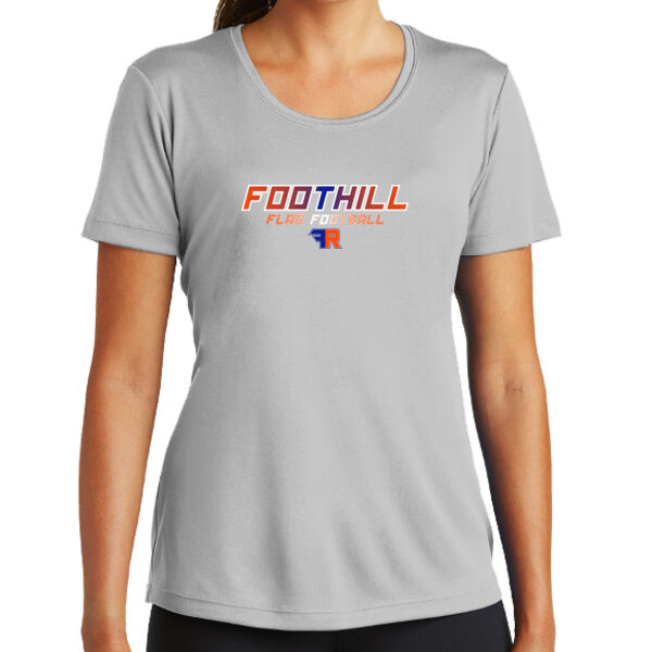 Foothill Flag Football Ladies Grey PosiCharge Competitor Tee Thumbnail
