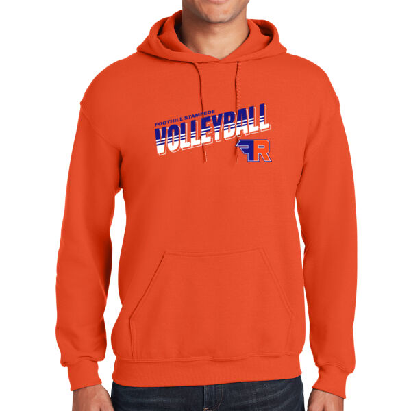 Foothill Girls Volleyball Orange Heavy Blend Hooded Sweatshirt Thumbnail