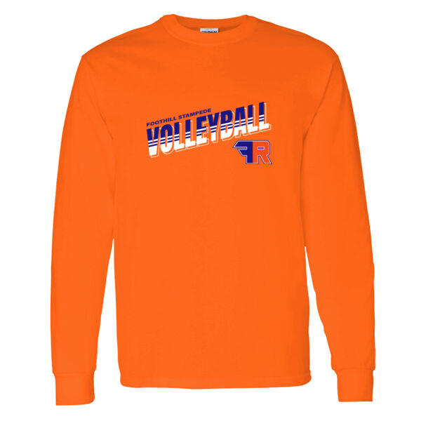 Foothill Girls Volleyball Orange Heavy Cotton 100% Cotton Long Sleeve T Shirt Thumbnail