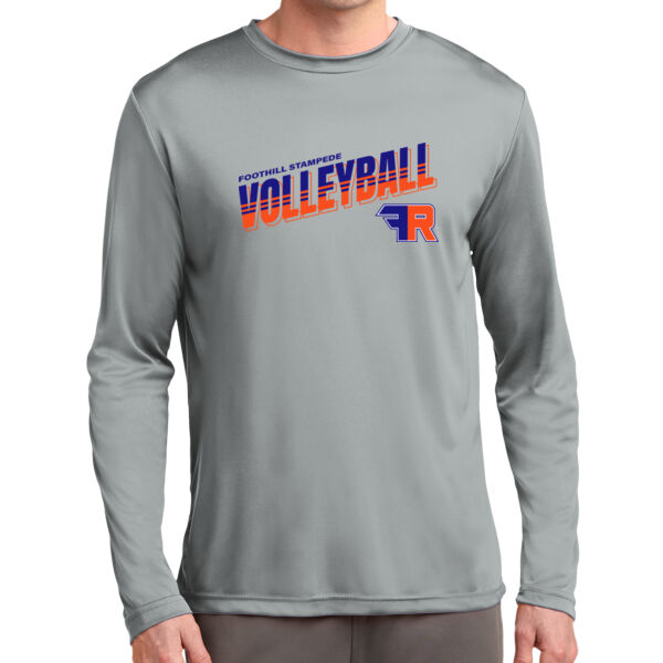 Foothill Girls Volleyball Grey Long Sleeve PosiCharge Competitor Tee Thumbnail
