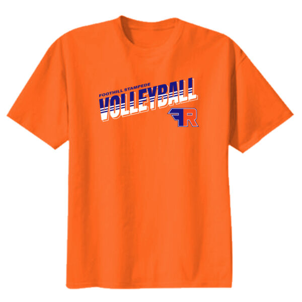 Foothill Girls Volleyball Youth Orange Heavy Cotton 100% Cotton T Shirt Thumbnail