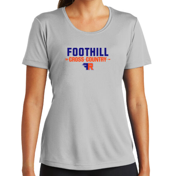 Foothill Cross Country Ladies Grey PosiCharge Competitor Tee Thumbnail
