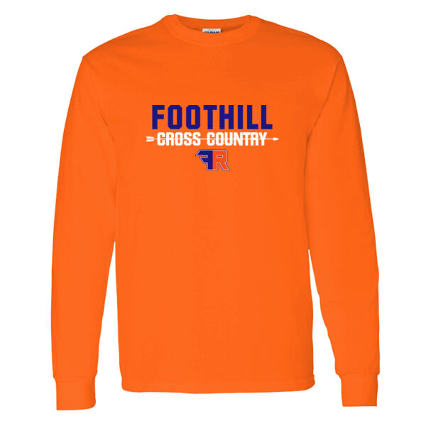 Foothill Cross Country Orange Heavy Cotton 100% Cotton Long Sleeve T Shirt Thumbnail