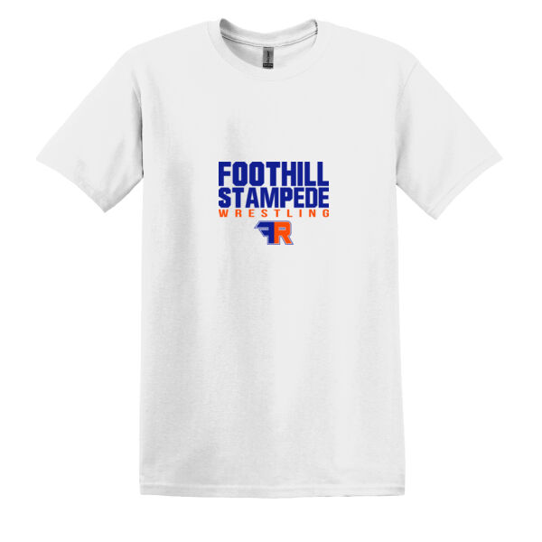 Foothill Wrestling White Heavy Cotton 100% Cotton T Shirt Thumbnail