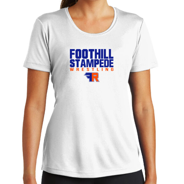Foothill Wrestling Ladies White PosiCharge Competitor Tee Thumbnail
