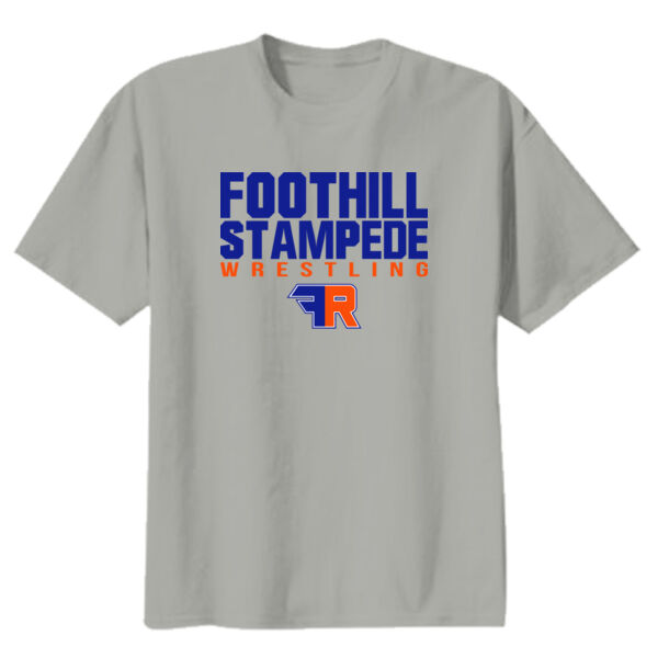 Foothill Wrestling Youth Grey Heavy Cotton 100% Cotton T Shirt Thumbnail
