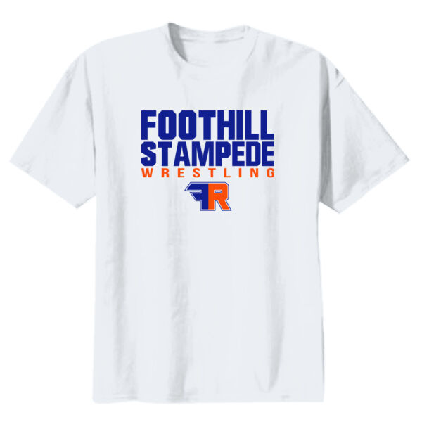 Foothill Wrestling Youth White Heavy Cotton 100% Cotton T Shirt Thumbnail