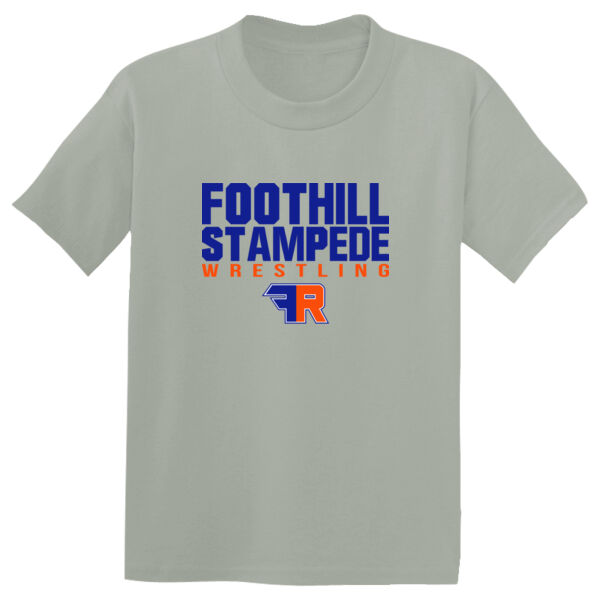 Foothill Wrestling Youth Grey PosiCharge Competitor Tee Thumbnail