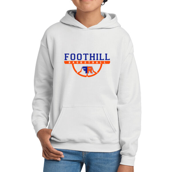 Foothill Ranch Basketball Youth White Heavy Blend Hooded Sweatshirt Thumbnail