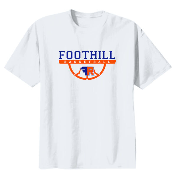 Foothill Ranch Basketball Youth White Heavy Cotton 100% Cotton T Shirt Thumbnail