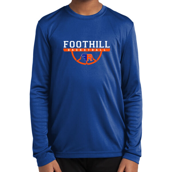 Foothill Ranch Basketball Youth Royal Long Sleeve PosiCharge Competitor Tee Thumbnail