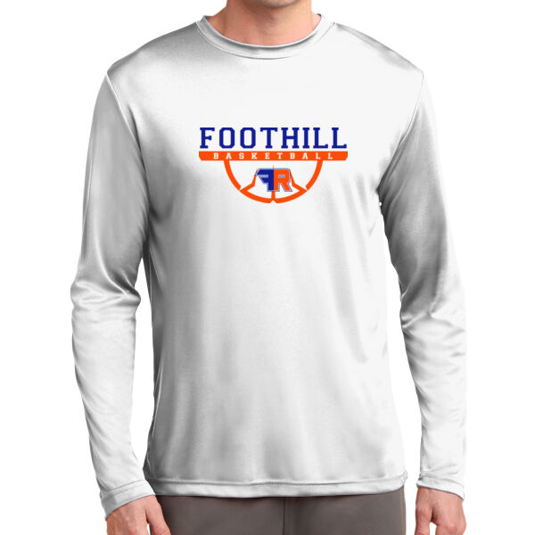 Foothill Ranch Basketball White Long Sleeve PosiCharge Competitor Tee Thumbnail