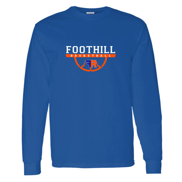 Foothill Ranch Basketball Royal Heavy Cotton 100% Cotton Long Sleeve T Shirt Thumbnail