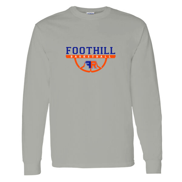 Foothill Ranch Basketball Grey Heavy Cotton 100% Cotton Long Sleeve T Shirt Thumbnail