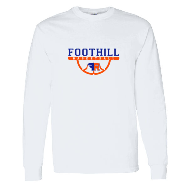 Foothill Ranch Basketball White Heavy Cotton 100% Cotton Long Sleeve T Shirt Thumbnail