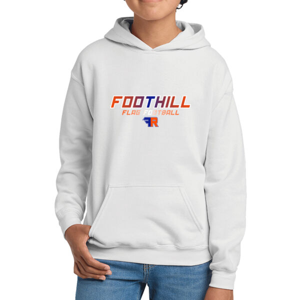 Foothill Flag Football Youth White Heavy Blend Hooded Sweatshirt Thumbnail