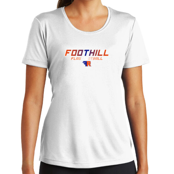 Foothill Flag Football Ladies White PosiCharge Competitor Tee Thumbnail