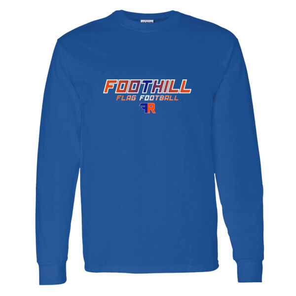 Foothill Flag Football Royal Heavy Cotton 100% Cotton Long Sleeve T Shirt Thumbnail