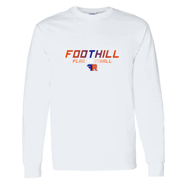 Foothill Flag Football White Heavy Cotton 100% Cotton Long Sleeve T Shirt Thumbnail