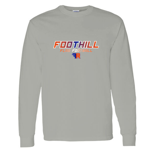 Foothill Flag Football Grey Heavy Cotton 100% Cotton Long Sleeve T Shirt Thumbnail