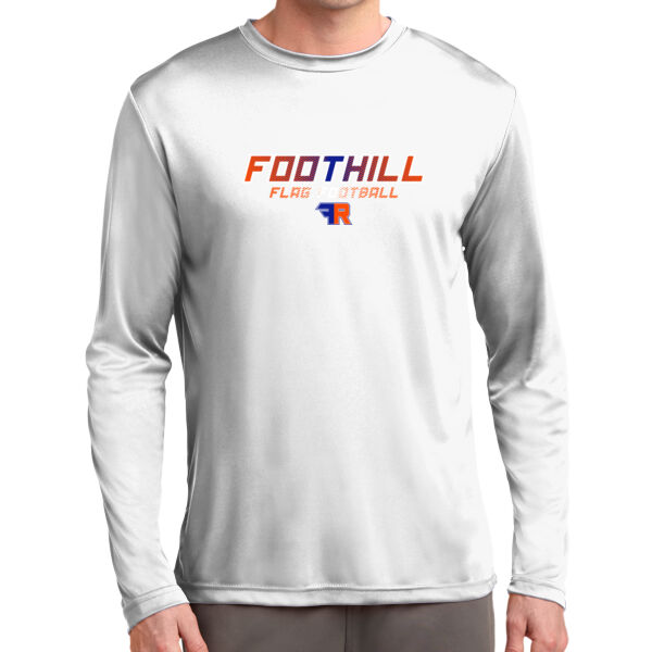 Foothill Flag Football White Long Sleeve PosiCharge Competitor Tee Thumbnail