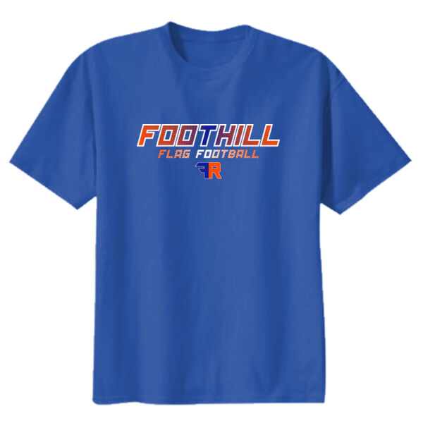 Foothill Flag Football Youth Royal Heavy Cotton 100% Cotton T Shirt Thumbnail