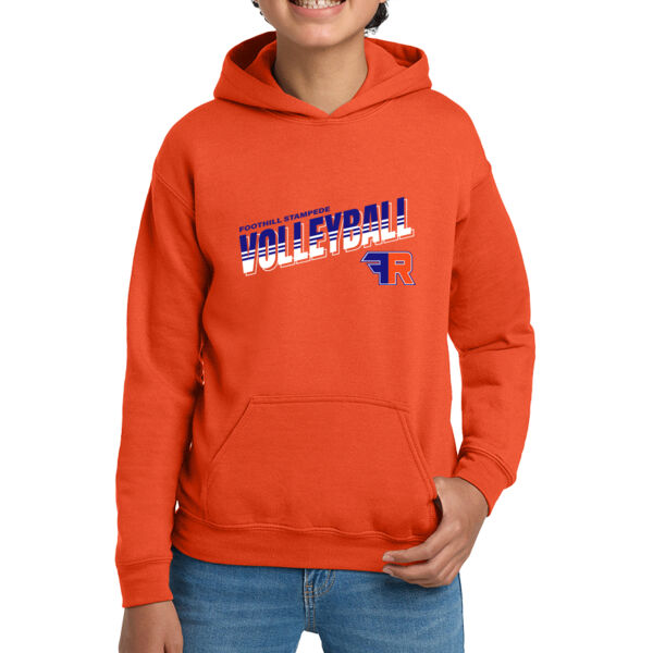 Foothill Girls Volleyball Youth Orange Heavy Blend Hooded Sweatshirt Thumbnail