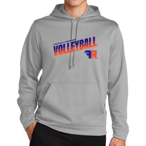 Foothill Girls Volleyball Grey Sport Wick Fleece Hooded Pullover Thumbnail