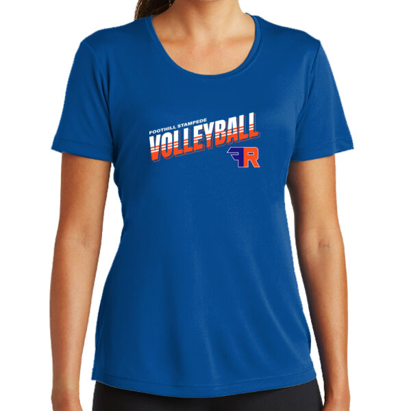 Foothill Girls Volleyball Ladies Royal PosiCharge Competitor Tee Thumbnail