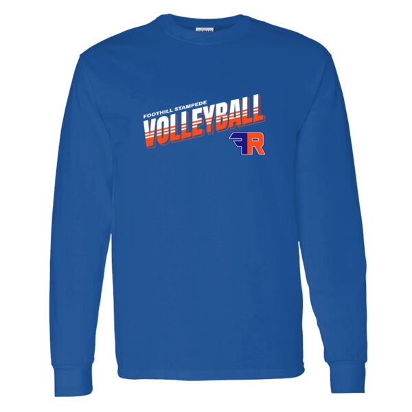 Foothill Girls Volleyball Royal Heavy Cotton 100% Cotton Long Sleeve T Shirt Thumbnail