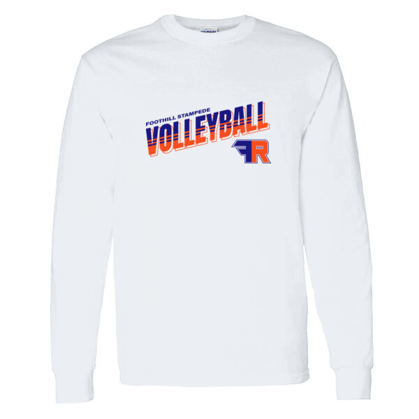 Foothill Girls Volleyball White Heavy Cotton 100% Cotton Long Sleeve T Shirt Thumbnail