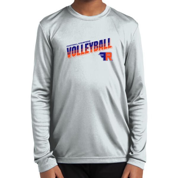 Foothill Girls Volleyball Youth White Long Sleeve PosiCharge Competitor Tee Thumbnail