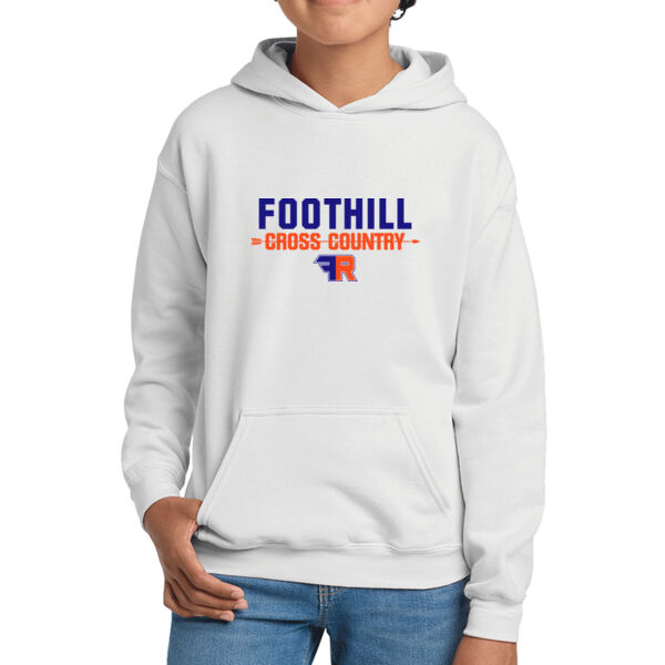 Foothill Cross Country Youth White Heavy Blend Hooded Sweatshirt Thumbnail