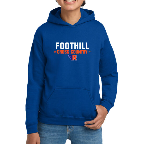 Foothill Cross Country Youth Royal Heavy Blend Hooded Sweatshirt Thumbnail
