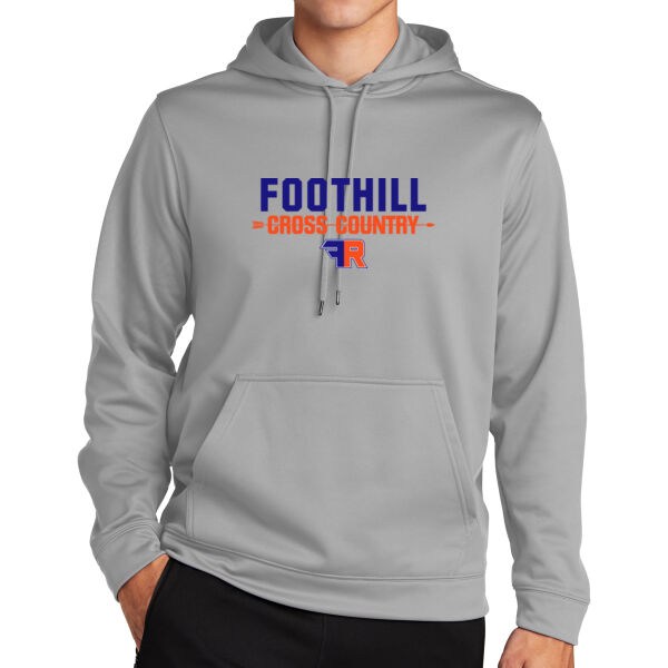 Foothill Cross Country Grey Sport Wick Fleece Hooded Pullover Thumbnail