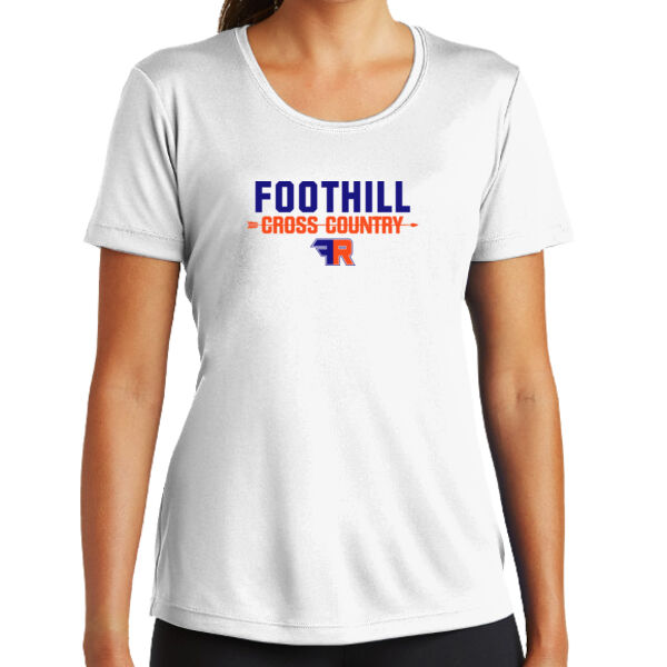 Foothill Cross Country Ladies White PosiCharge Competitor Tee Thumbnail