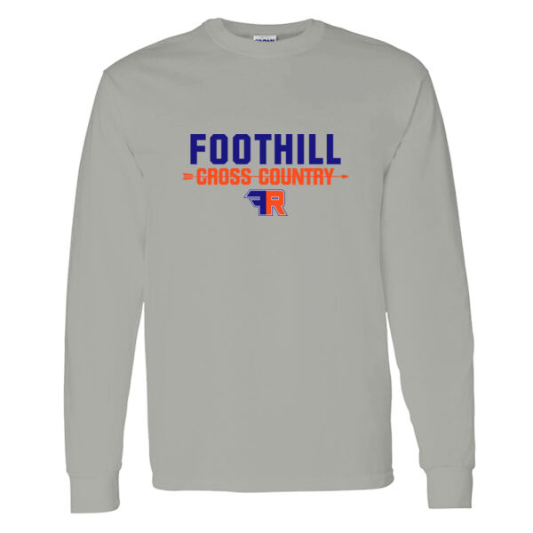 Foothill Cross Country Grey Heavy Cotton 100% Cotton Long Sleeve T Shirt Thumbnail