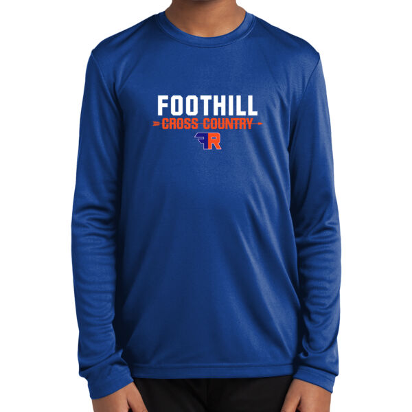 Foothill Cross Country Youth Royal Long Sleeve PosiCharge Competitor Tee Thumbnail